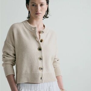 Organic Cotton Cropped Cardigan